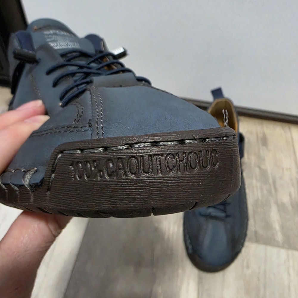 Navy Casual Lace-Up Sneakers - Picture 4 of 8